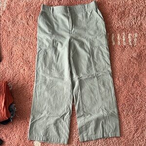 LOFT Wide-Leg Pants in Light Sage
